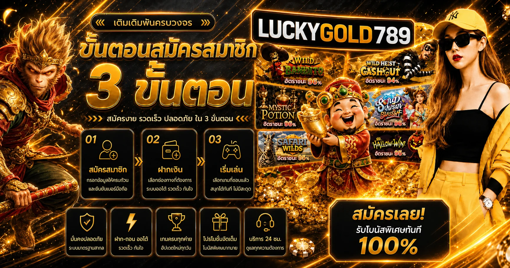 LUCKYGOLD789 | ทางเข้า สมัครสมาชิก และเข้าสู่ระบบ